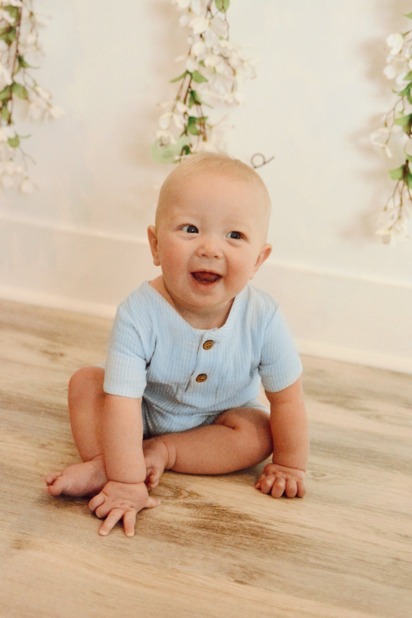 Muslin Stripe Boy Romper