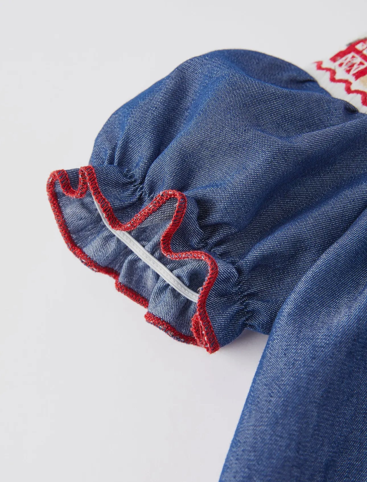 Farm Embroidered Smocked Bubble