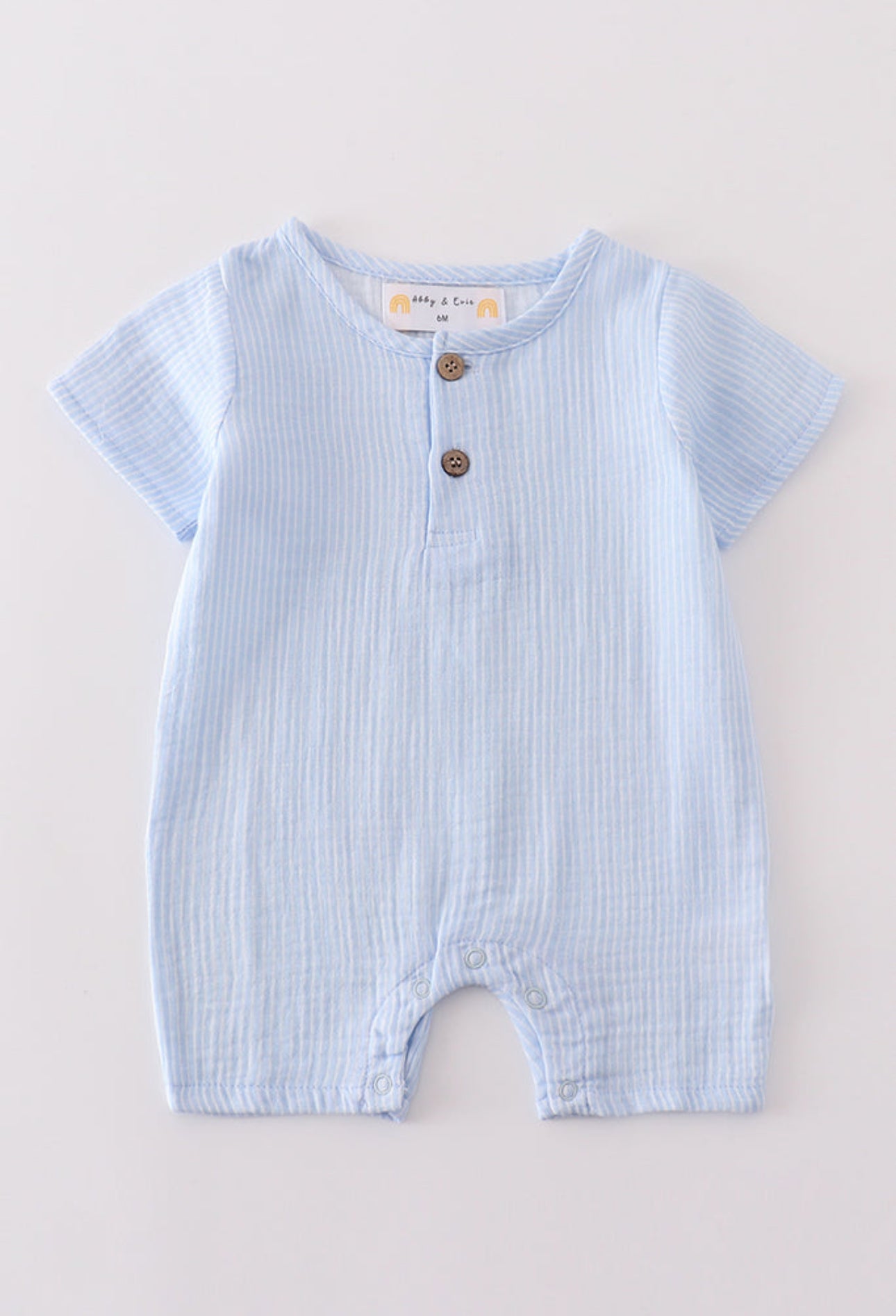 Muslin Stripe Boy Romper