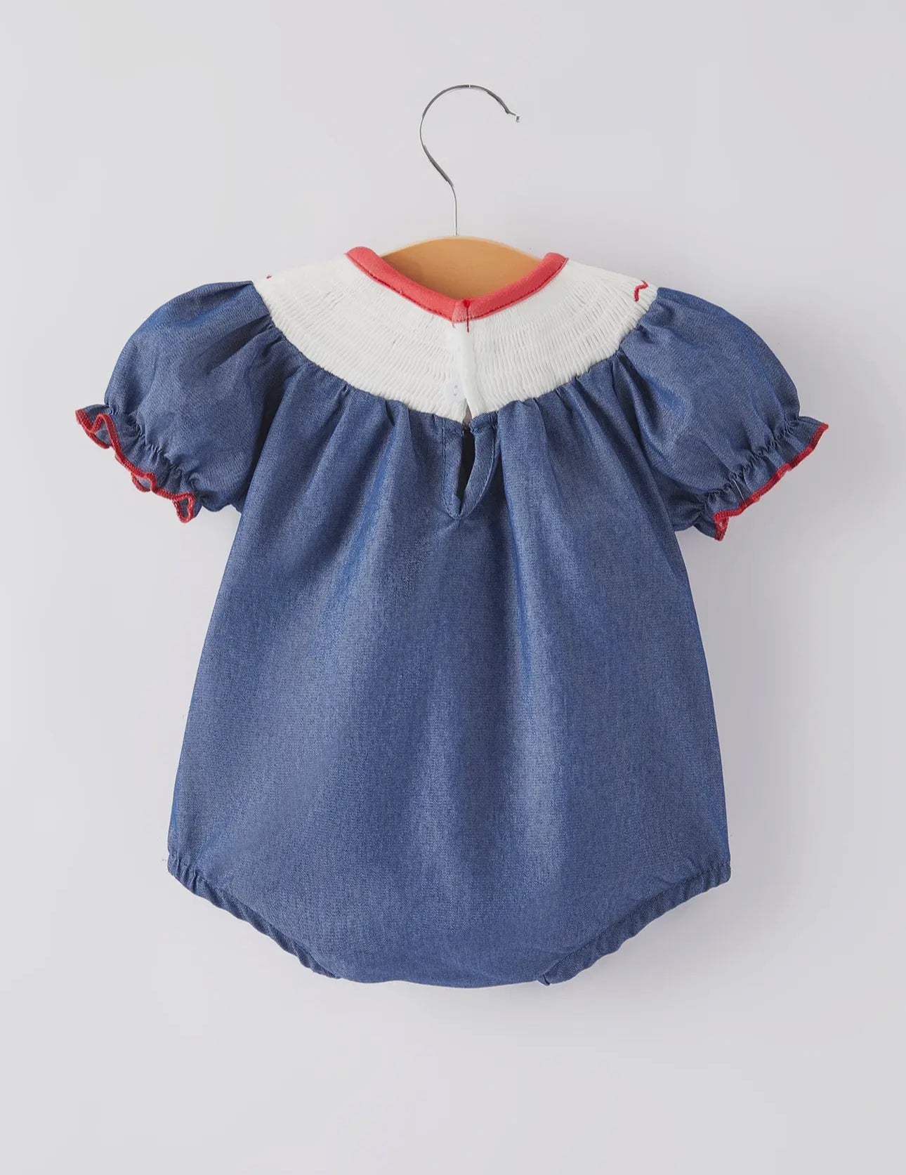 Farm Embroidered Smocked Bubble