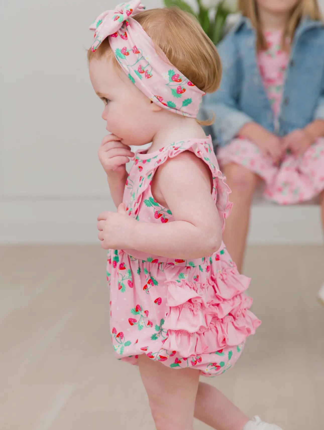 Baby girls Sweet as Strawberries Knit Bubble