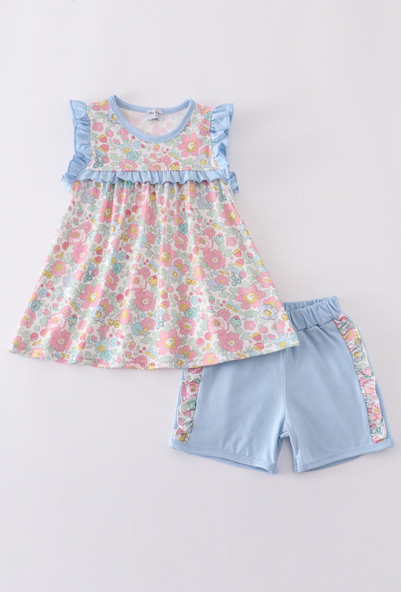 Blue Floral Print Set
