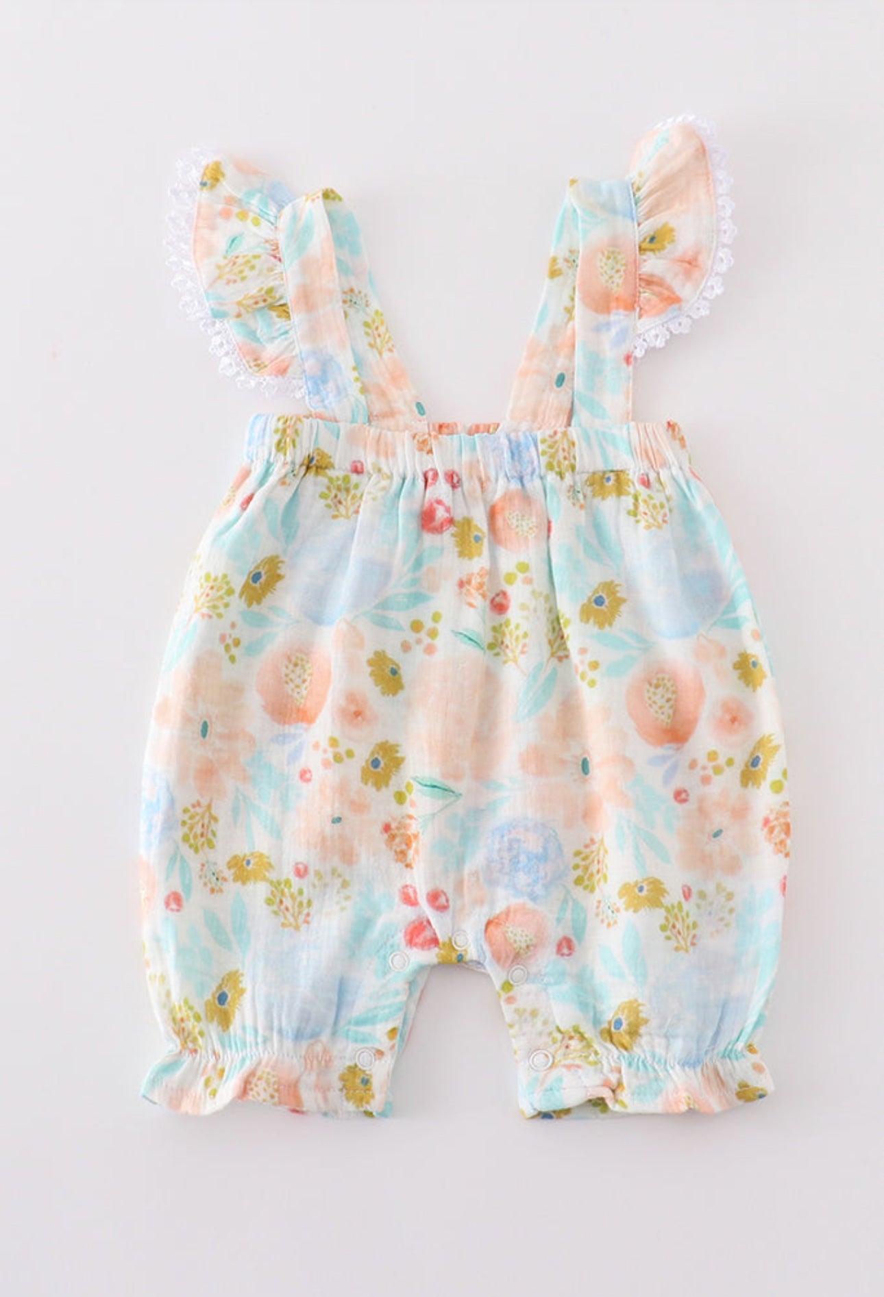 Muslin Floral Ruffle Romper