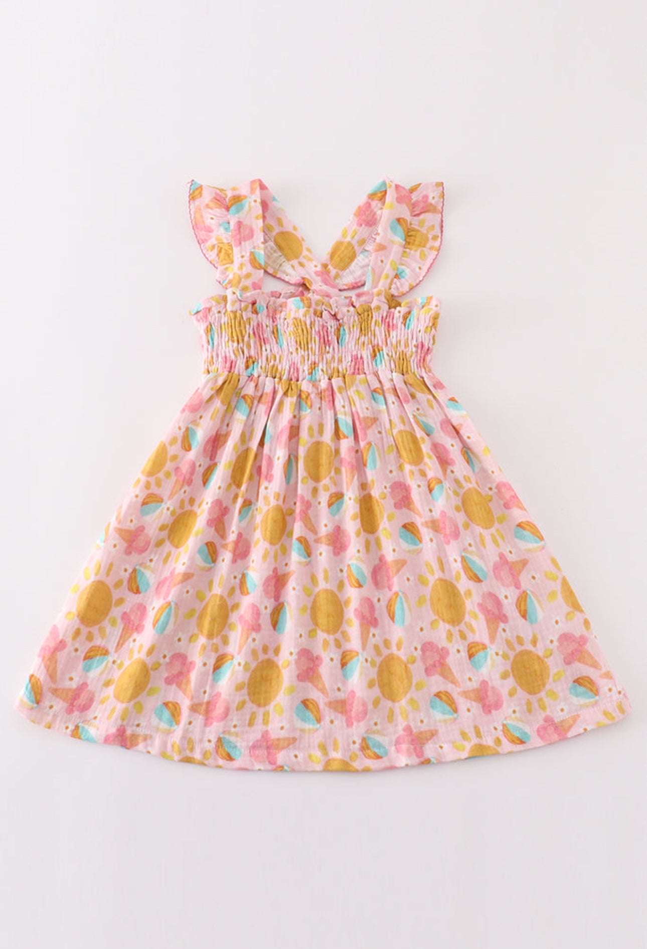 Sweet Summertime Girls Ruffle Dress