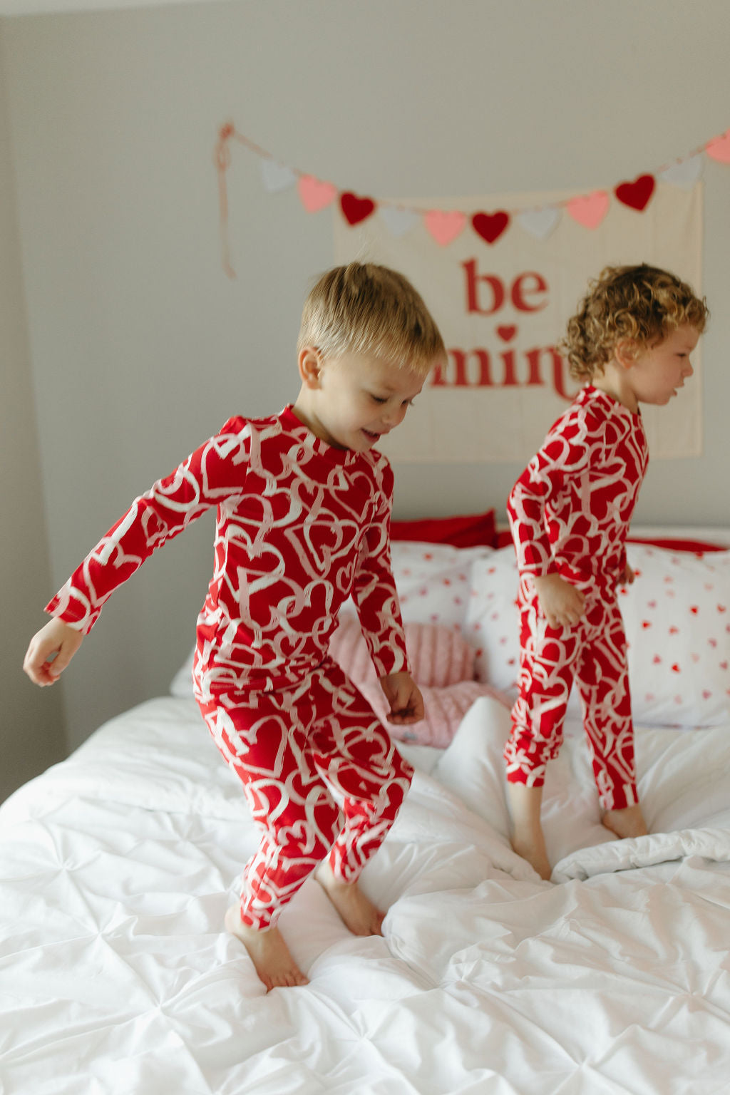 Happy Hearts Bamboo Pajama Set