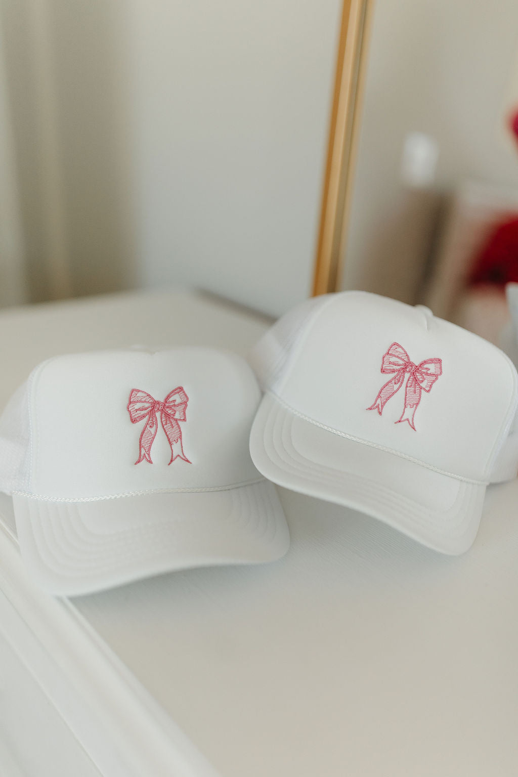 Bow Embroidered Hat