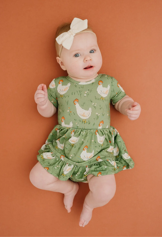 Spring Chicken Bamboo Bodysuit Dress
