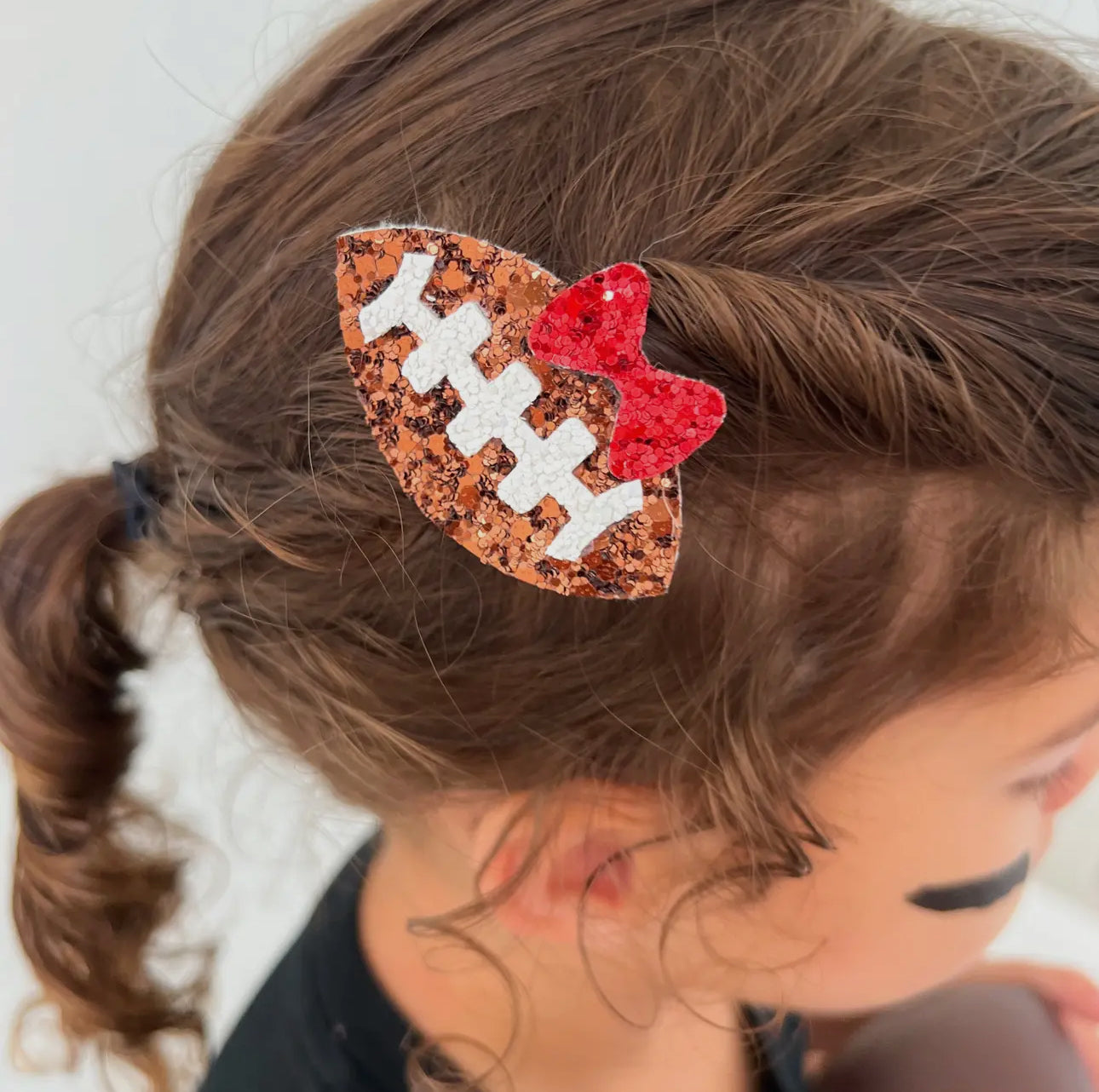 Football Shape Hair Bow