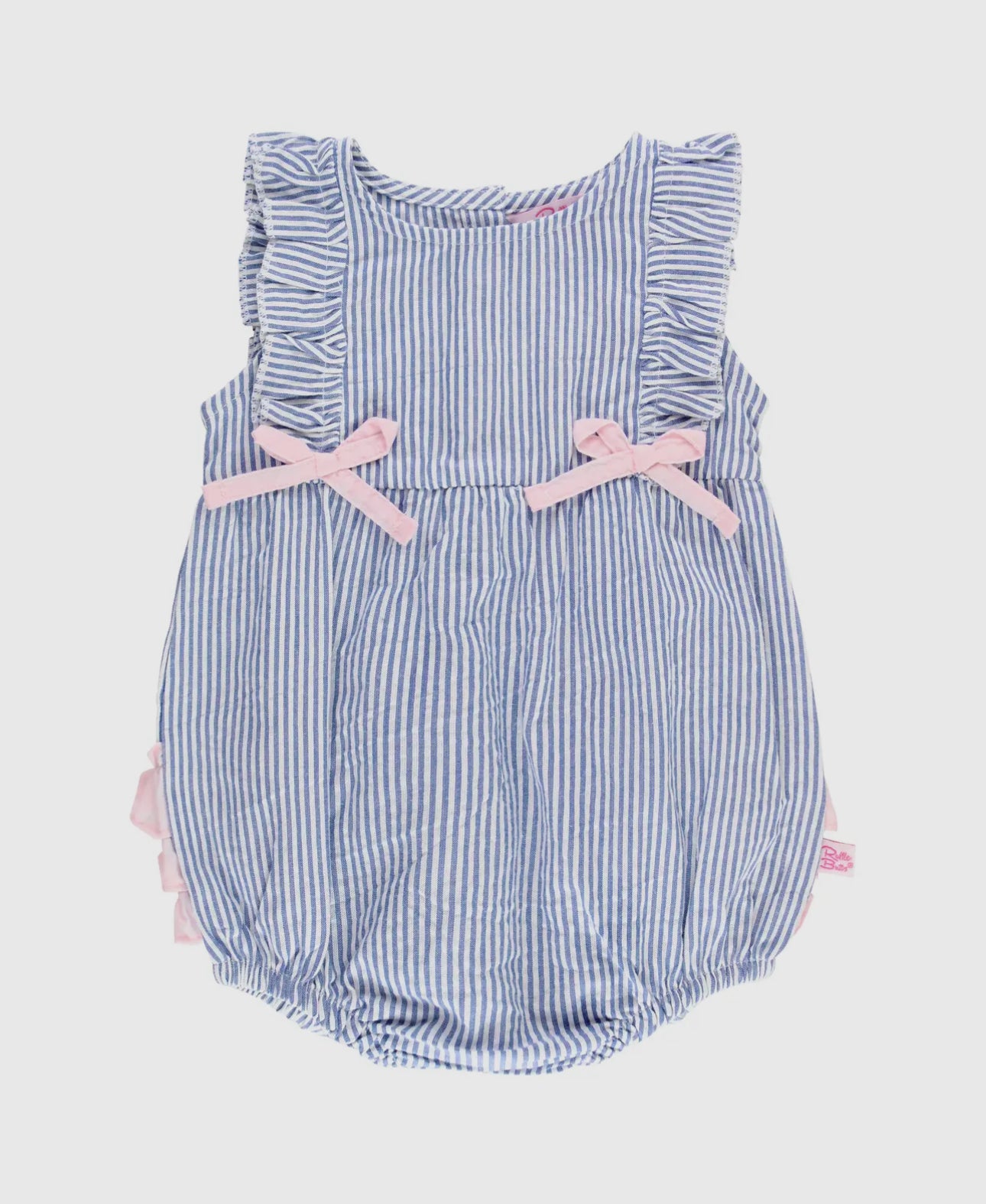 Baby Girls Classic Seersucker Ruffle Bubble