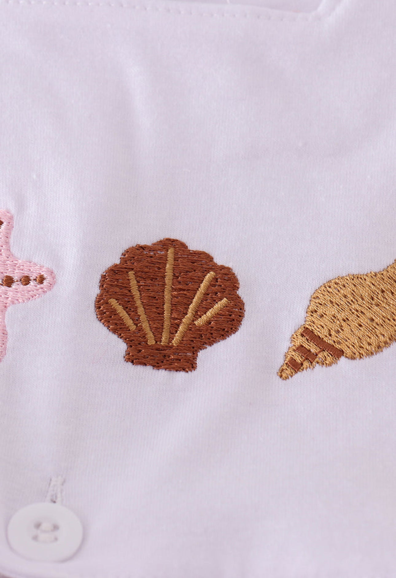 Girls Seersucker Beach Embroidered Shorts Set