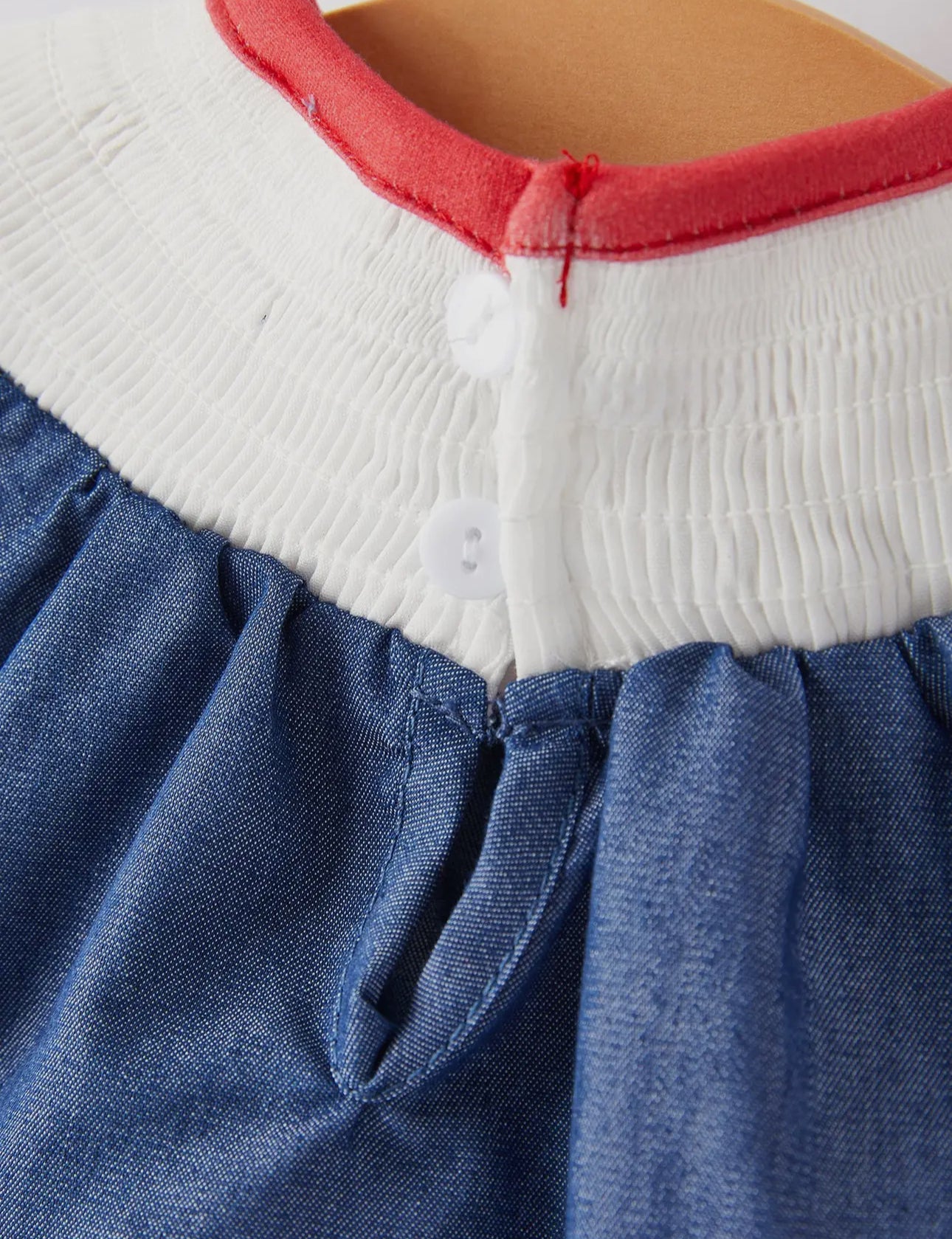 Farm Embroidered Smocked Bubble