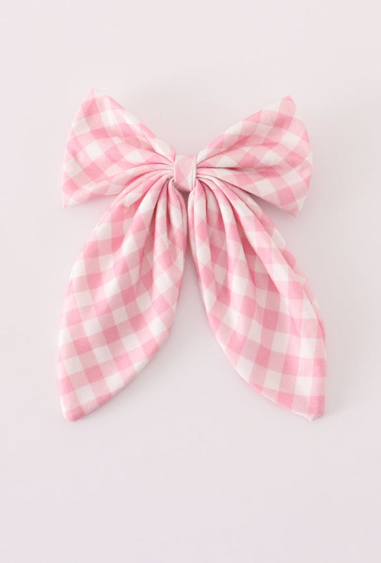 Pink Gingham Bow