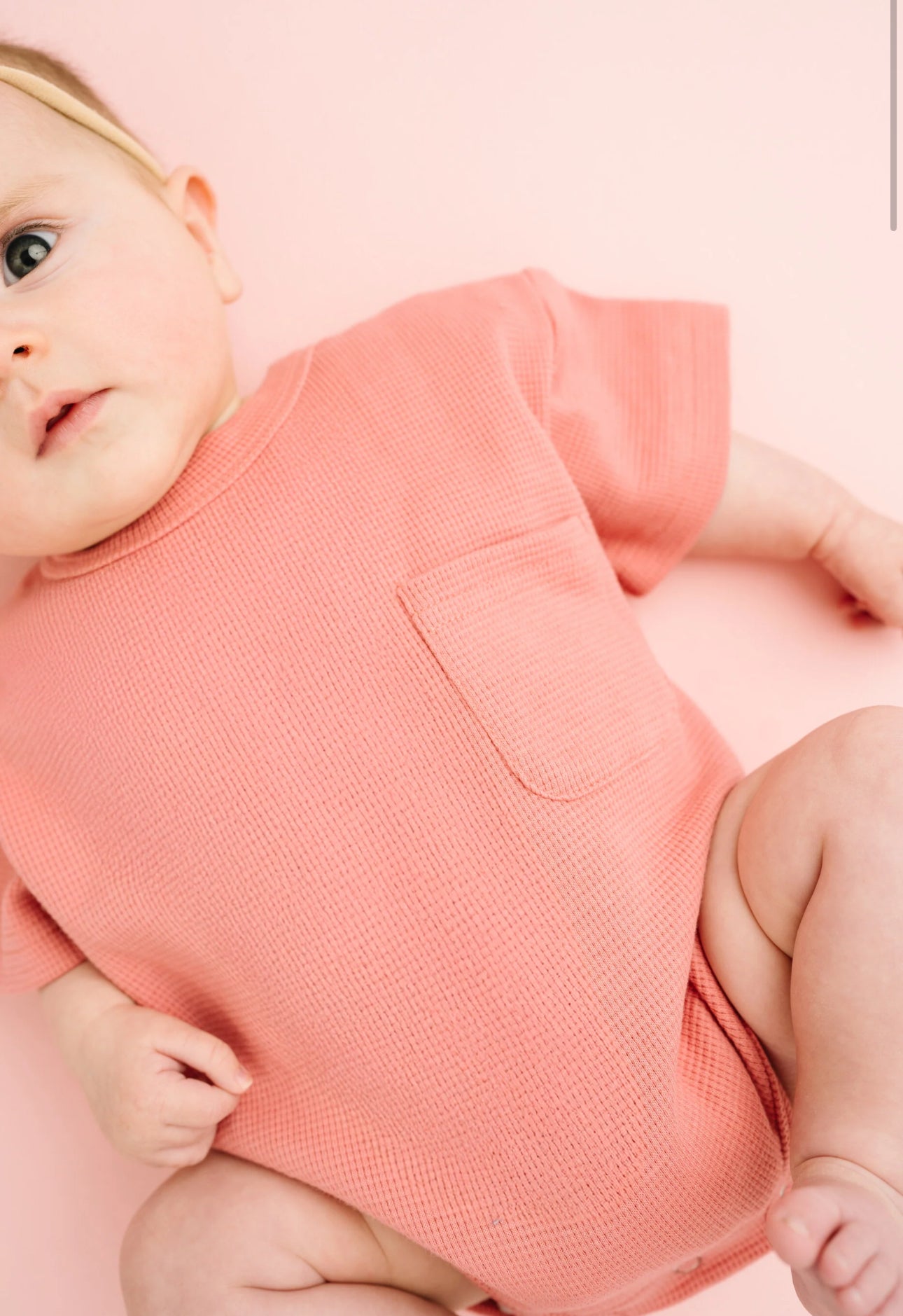 Rosebud Waffle Pocket Romper