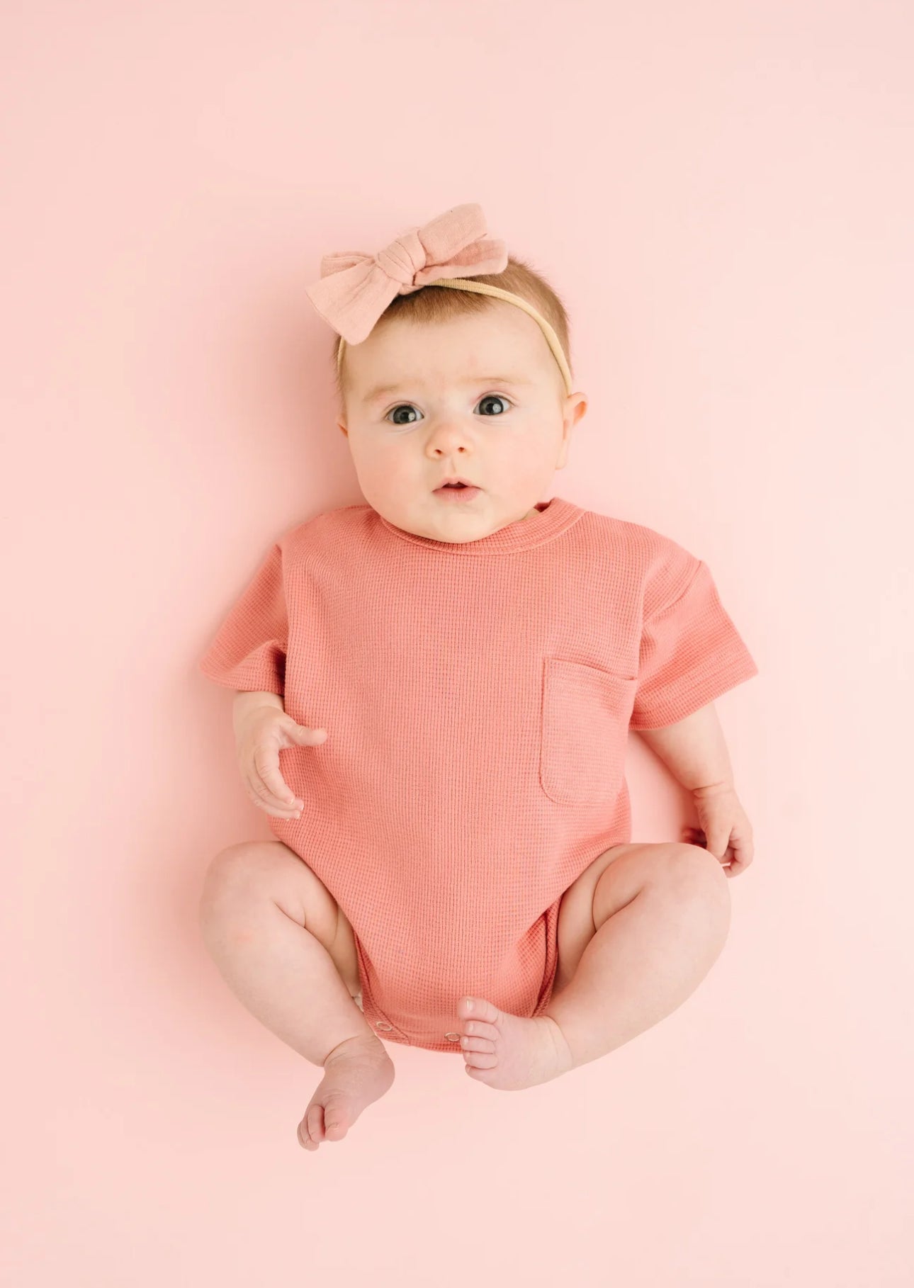 Rosebud Waffle Pocket Romper