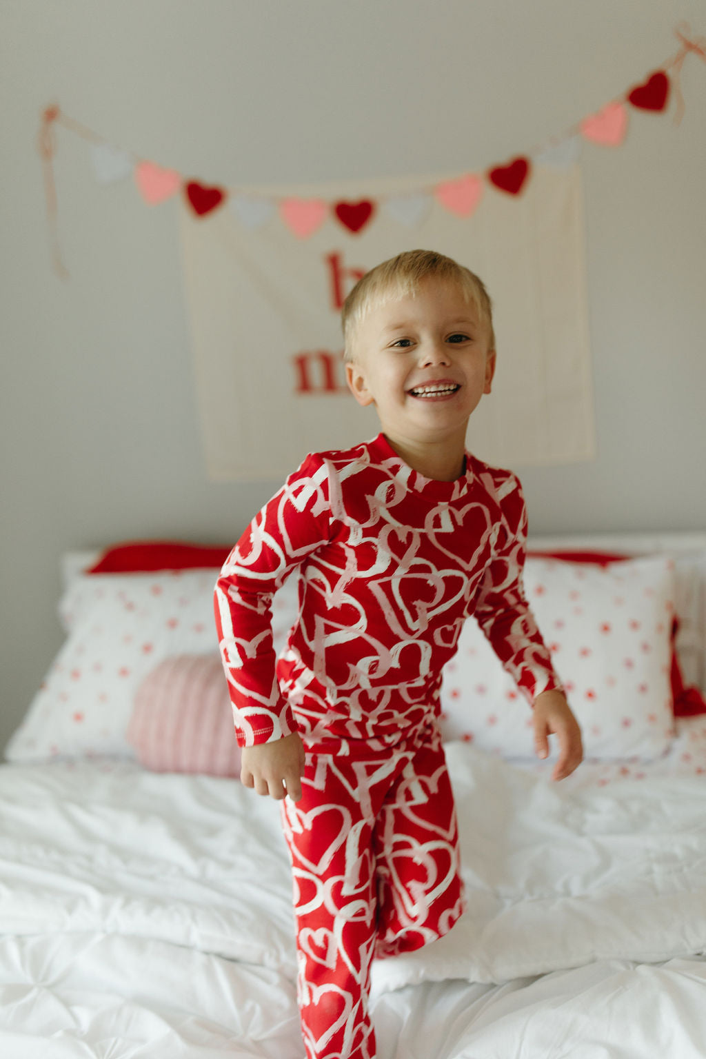 Happy Hearts Bamboo Pajama Set