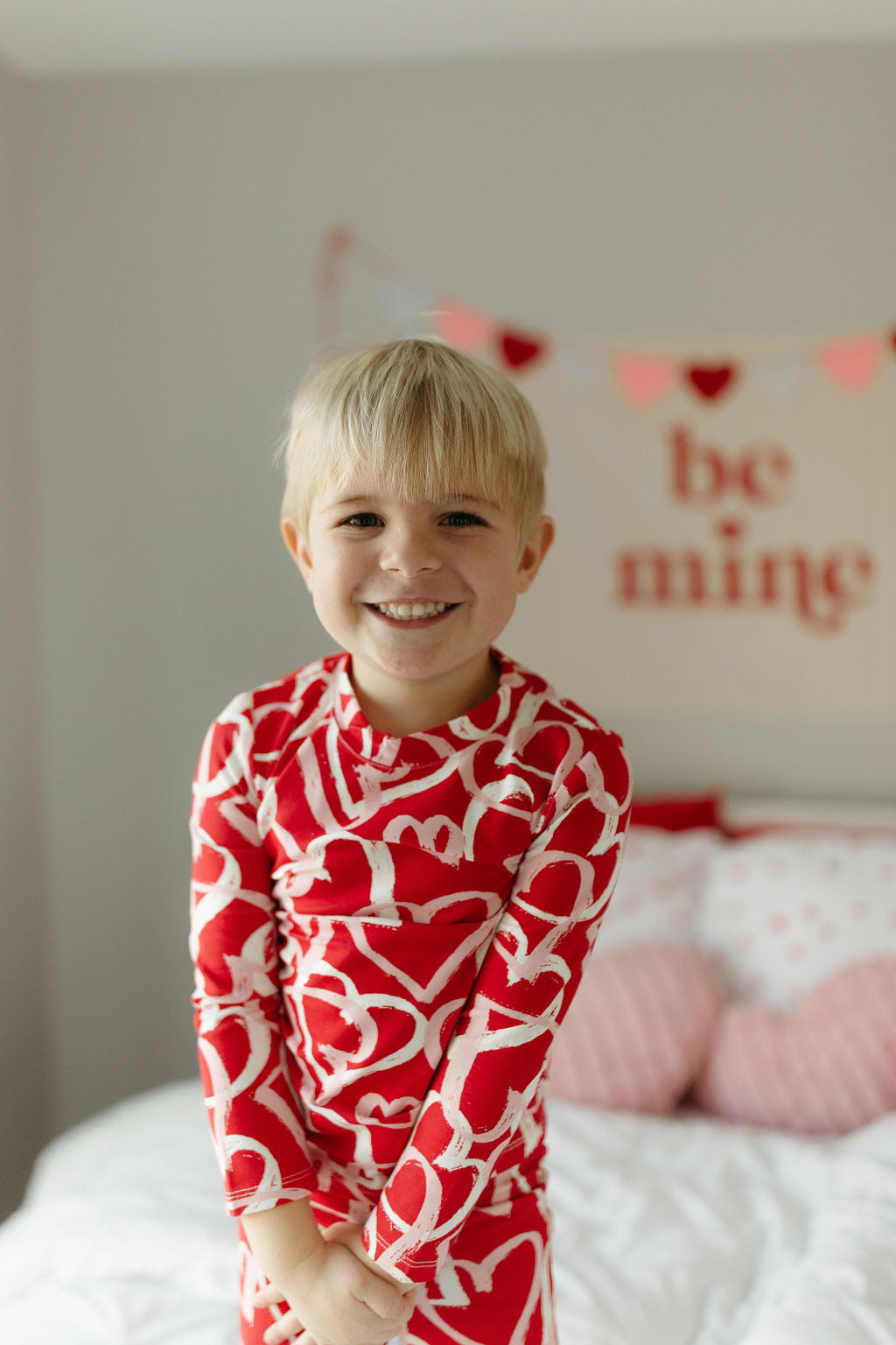 Happy Hearts Bamboo Pajama Set